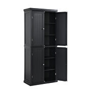 Kitchen storage cabinet organizer with 4 doors in black by La Spezia additional picture 10