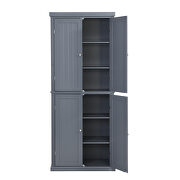 Kitchen storage cabinet organizer with 4 doors in gray by La Spezia additional picture 5