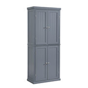 Kitchen storage cabinet organizer with 4 doors in gray by La Spezia additional picture 7