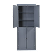 Kitchen storage cabinet organizer with 4 doors in gray by La Spezia additional picture 9