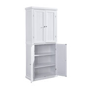Kitchen storage cabinet organizer with 4 doors in white by La Spezia additional picture 3