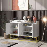 Modern sideboard elegant buffet with large storage space in white by La Spezia additional picture 3