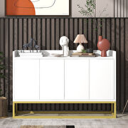 Modern sideboard elegant buffet with large storage space in white by La Spezia additional picture 5