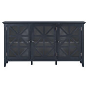 U_style black accent cabinet with 3 doors and adjustable shelves by La Spezia additional picture 3