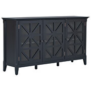 U_style black accent cabinet with 3 doors and adjustable shelves by La Spezia additional picture 4