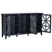 U_style black accent cabinet with 3 doors and adjustable shelves by La Spezia additional picture 6