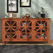 U_style brown accent cabinet with 3 doors and adjustable shelves by La Spezia additional picture 11