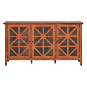 U_style brown accent cabinet with 3 doors and adjustable shelves by La Spezia additional picture 3