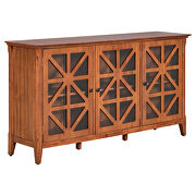 U_style brown accent cabinet with 3 doors and adjustable shelves by La Spezia additional picture 4