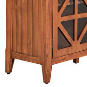 U_style brown accent cabinet with 3 doors and adjustable shelves by La Spezia additional picture 8