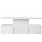 Modern white glossy coffee table with 16 colors led lighting by La Spezia additional picture 7