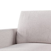 Beige classic linen accent chair with bronze nailhead trim by La Spezia additional picture 5