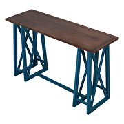 Walnut and blue wood counter height 5-piece dining set: table with 4 stools by La Spezia additional picture 7