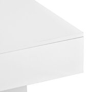 White modern minimalist design square coffee table with detachable tray and led by La Spezia additional picture 10