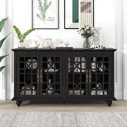 Sideboard with adjustable height shelves and 4 doors in espresso by La Spezia additional picture 12