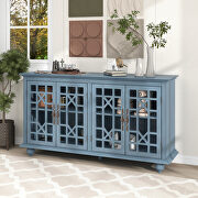 Sideboard with adjustable height shelves and 4 doors in teal blue by La Spezia additional picture 13