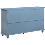 Sideboard with adjustable height shelves and 4 doors in teal blue by La Spezia additional picture 4