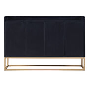 Modern sideboard elegant buffet cabinet with large storage space in black by La Spezia additional picture 2