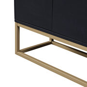 Modern sideboard elegant buffet cabinet with large storage space in black by La Spezia additional picture 11