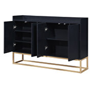 Modern sideboard elegant buffet cabinet with large storage space in black by La Spezia additional picture 12