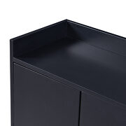 Modern sideboard elegant buffet cabinet with large storage space in black by La Spezia additional picture 5