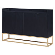 Modern sideboard elegant buffet cabinet with large storage space in black by La Spezia additional picture 6