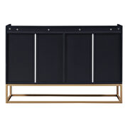 Modern sideboard elegant buffet cabinet with large storage space in black by La Spezia additional picture 7