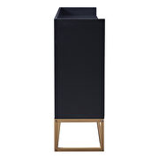 Modern sideboard elegant buffet cabinet with large storage space in black by La Spezia additional picture 9