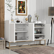 Modern sideboard elegant buffet cabinet with large storage space in white by La Spezia additional picture 11
