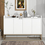 Modern sideboard elegant buffet cabinet with large storage space in white by La Spezia additional picture 7