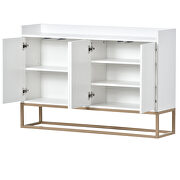 Modern sideboard elegant buffet cabinet with large storage space in white by La Spezia additional picture 10