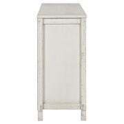 Retro solid wood buffet cabinet with 2 storage cabinets in antique white by La Spezia additional picture 4