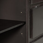 Retro solid wood buffet cabinet with 2 storage cabinets in espresso by La Spezia additional picture 9