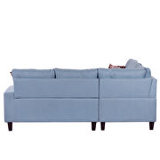 U_style blue line-like symmetrical sectioanl sofa with ottoman by La Spezia additional picture 12