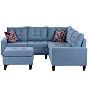 U_style blue line-like symmetrical sectioanl sofa with ottoman by La Spezia additional picture 7