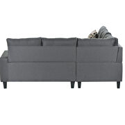 U_style gray line-like symmetrical sectioanl sofa with ottoman by La Spezia additional picture 4