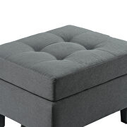 U_style gray line-like symmetrical sectioanl sofa with ottoman by La Spezia additional picture 9
