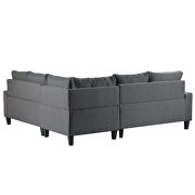 U_style gray line-like symmetrical sectioanl sofa with ottoman by La Spezia additional picture 10
