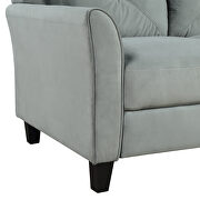 Gray fabric u-style button tufted 3-piece chair, loveseat and sofa set by La Spezia additional picture 3