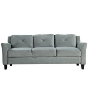Gray fabric u-style button tufted 3-piece chair, loveseat and sofa set by La Spezia additional picture 4