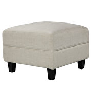 U_style 2 piece rivet beige linen-like fabric upholstered set with cushions additional photo 4 of 8