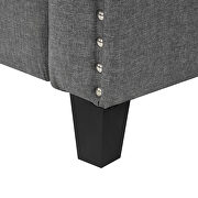 U_style 2 piece rivet gray linen-like fabric upholstered set with cushions additional photo 2 of 8