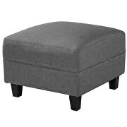 U_style 2 piece rivet gray linen-like fabric upholstered set with cushions additional photo 3 of 8