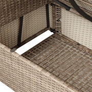 U-style patio furniture 4 piece wicker conversation set w/ gray cushions by La Spezia additional picture 12
