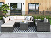 Ustyle 8 piece rattan sectional seating group, patio furniture sets by La Spezia additional picture 15
