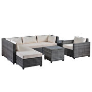 Ustyle 8 piece rattan sectional seating group, patio furniture sets by La Spezia additional picture 5