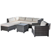 Ustyle 8 piece rattan sectional seating group, patio furniture sets by La Spezia additional picture 9