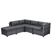 U_style 8-piece rattan sectional seating group with gray cushions by La Spezia additional picture 3