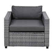 U_style 8-piece rattan sectional seating group with gray cushions by La Spezia additional picture 4