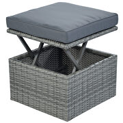 U_style outdoor patio wicker furniture set sunbed with gray cushions by La Spezia additional picture 12